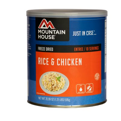 MOUNTAIN HOUSE RICE AND CHICKEN #10 CAN