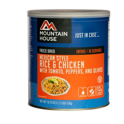 MOUNTAIN HOUSE MEXICAN STYLE RICE AND CHICKEN #10 CAN