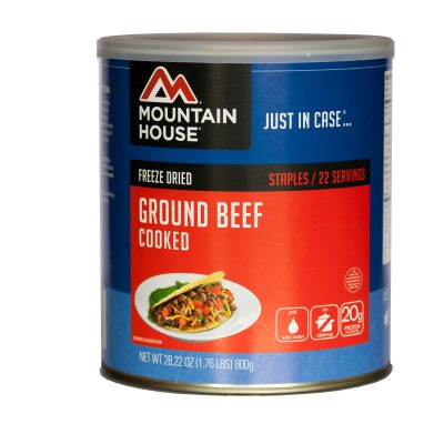 MOUNTAIN HOUSE GROUND BEEF, COOKED #10 CAN