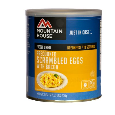 MOUNTAIN HOUSE SCRAMBLED EGGS WITH BACON #10 CAN
