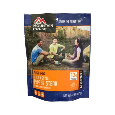 MOUNTAIN HOUSE ITALIAN STYLE PEPPER STEAK WITH RICE